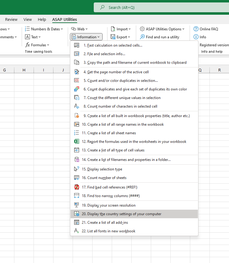 Information  ›  20 Display the country settings of your computer