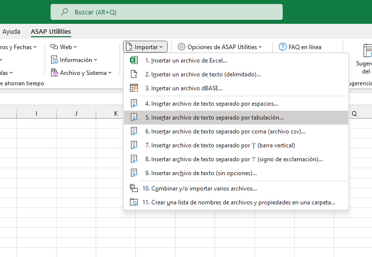 Importar  ›  5 Insertar archivo de texto separado por tabulación...