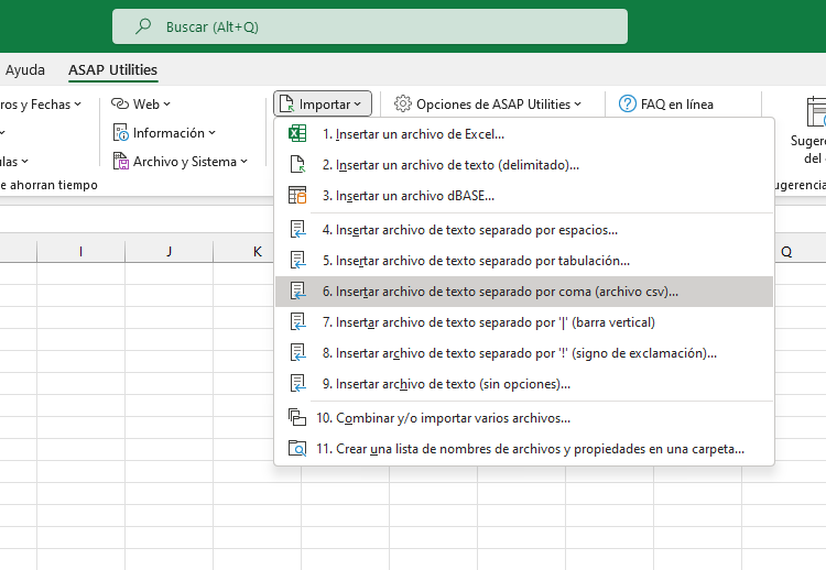 Importar  ›  6 Insertar archivo de texto separado por coma (archivo csv)...