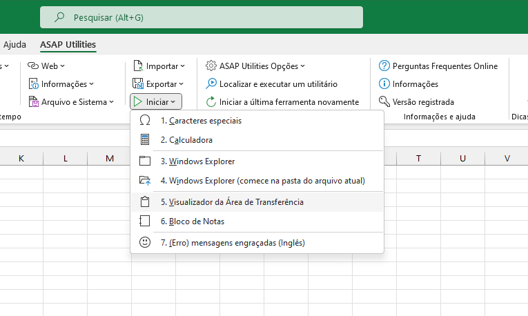 Iniciar  ›  5 Visualizador da Área de Transferência