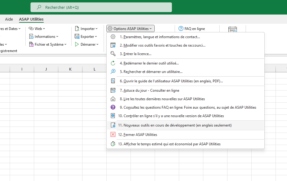 Options ASAP Utilities  ›  11 Nouveaux outils en cours de développement (en anglais seulement)