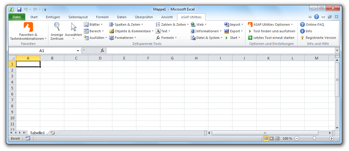 free asap utilities for excel 2007