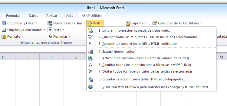 ASAP Utilities » Web Web