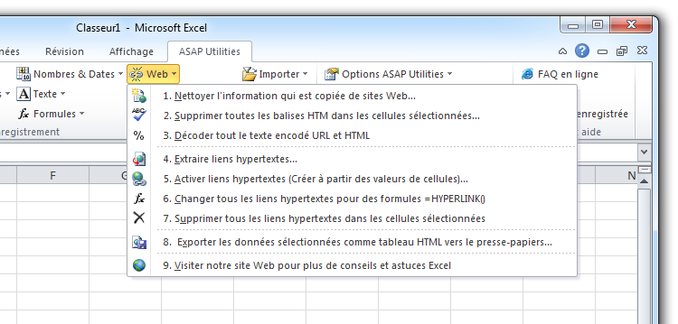 ASAP Utilities » Web Web