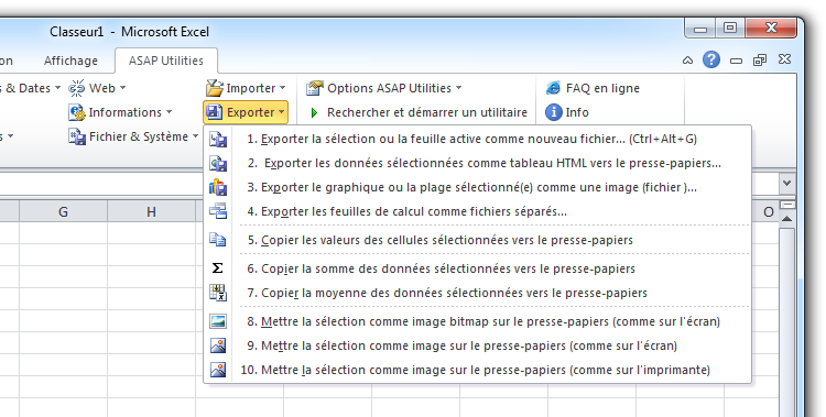 ASAP Utilities › Exporter Exporter