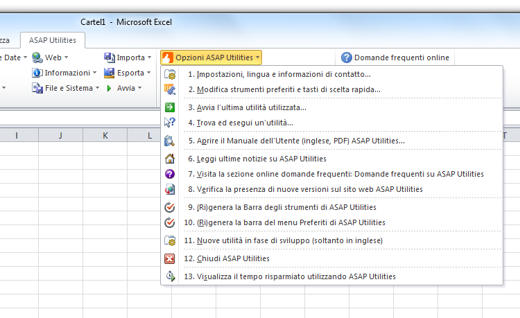 ASAP Utilities » Opzioni ASAP Utilities Opzioni ASAP Utilities