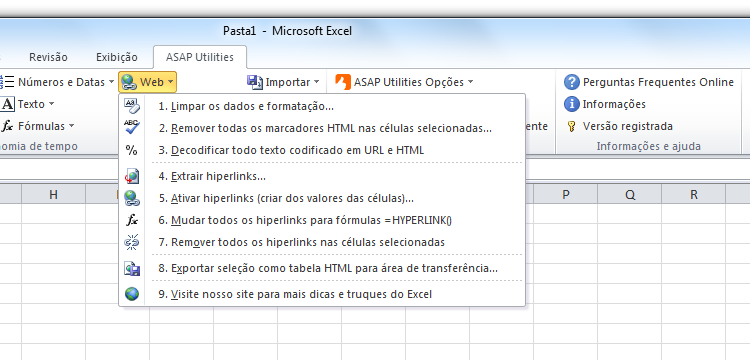 ASAP Utilities » Web Web