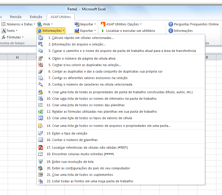 ASAP Utilities › Informações Informações