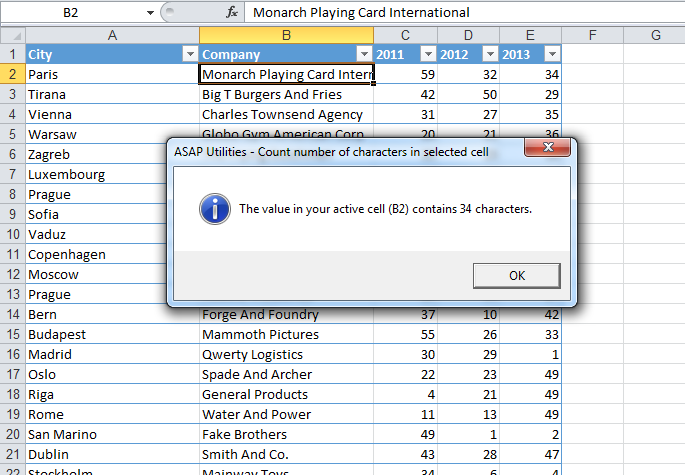 How to Count Characters in Excel?