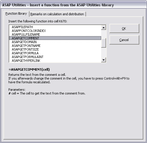 Insert Function from the ASAP Utilities library