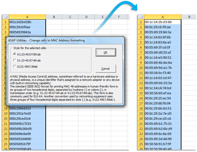 How ot fix cells in excel for mac