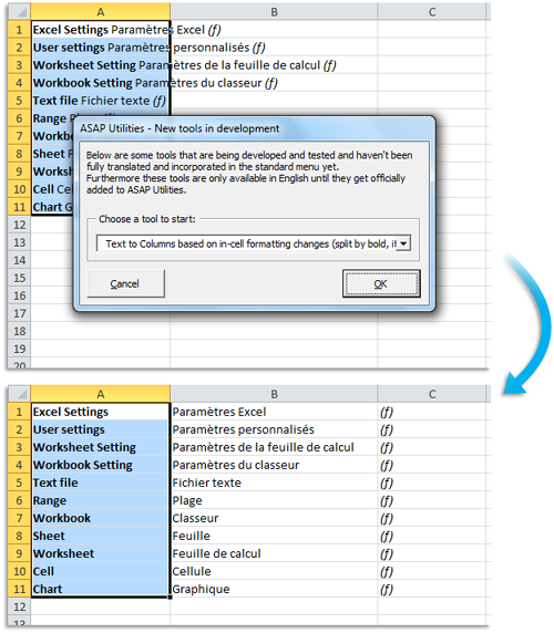 Text to Columns based on in-cell formatting changes (split by bold, 
italic, color etc.)