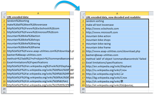 Decode all URL and HTML encoded text now also supports (all) Unicode characters.