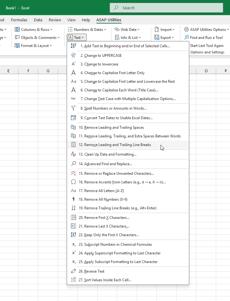 Remove Leading and Trailing Line Breaks