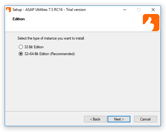 32+64-Bit Edition (recommended)