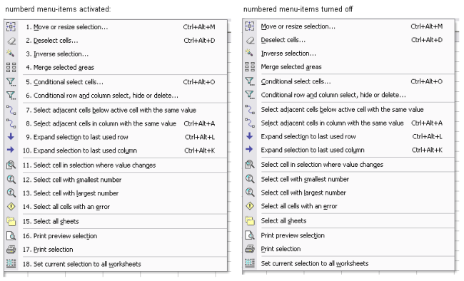 New: Optionally numbered submenu-items