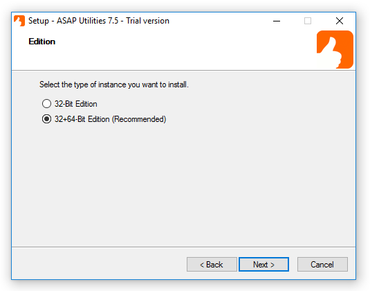 The universal 32+64-Bit Edition for Excel 2010 and later