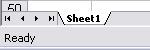 Sheet tab size smaller